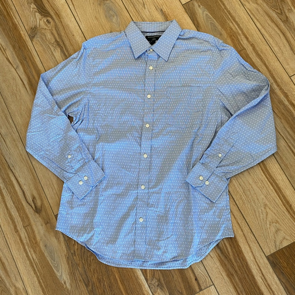 Men's Banana Republic Blue Patterned Shirt